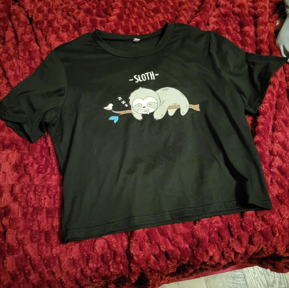 Sloth crop top night top